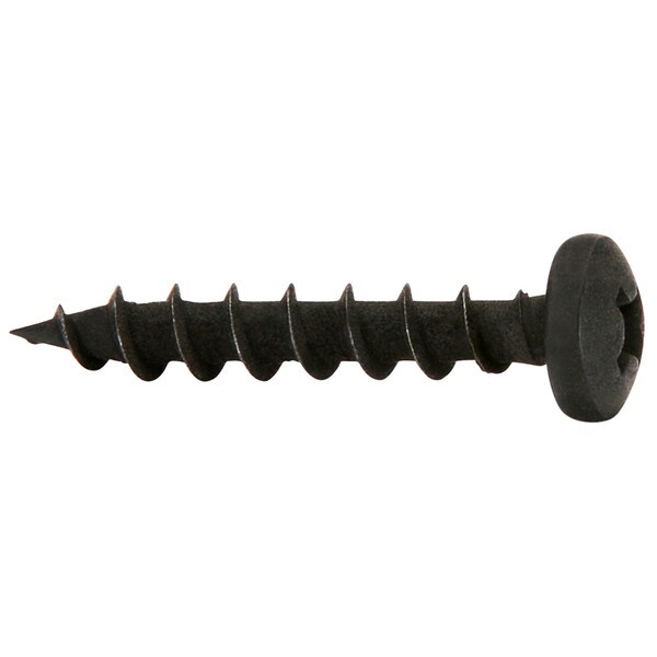 Main product image for 25-Pack #6 x 3/4" Pan Head Deep Thread Black Screws 081-423